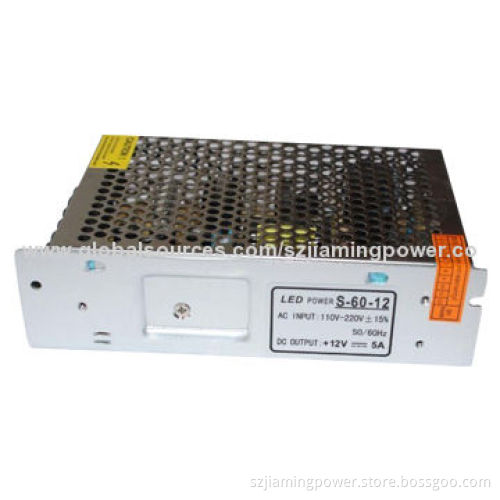 LED Switching Power Supply, Non-waterproof, 12V DC, 5A, 60W